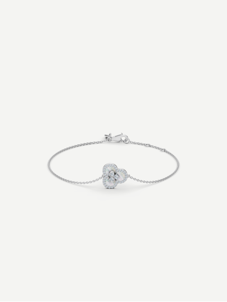 Triad White Mother-of-Pearl and Diamond Bracelet