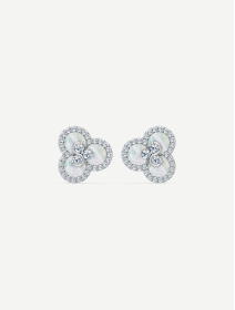Triad White Mother-of-Pearl and Diamond Earrings | MARRY ME