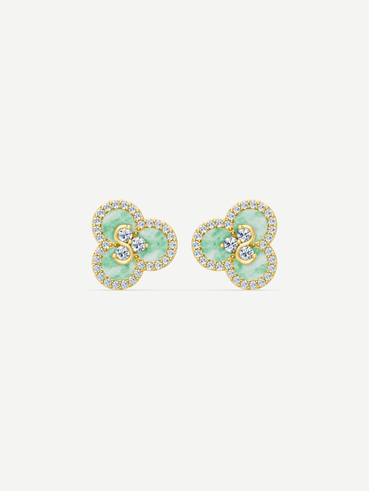 Triad Chrysoprase and Diamond Earrings | MARRY ME by Ribas