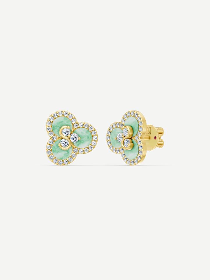 Triad Chrysoprase and Diamond Earrings | MARRY ME by Ribas