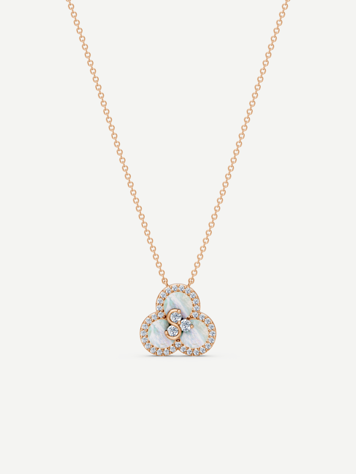 Triad White Mother-of-Pearl and Diamond Pendant | MARRY ME