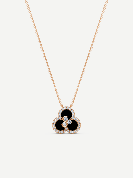 Triad Black Onyx and Diamond Pendant