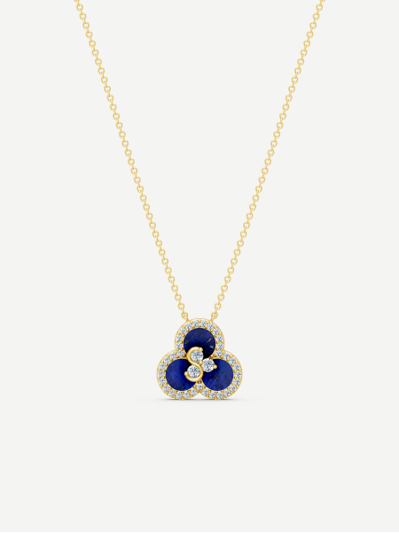 Triad Lapis Lazuli and Diamond Pendant