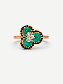 Triad Malachite and Diamond Ring | MARRY ME by Ribas