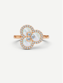 Triad White Mother-of-Pearl and Diamond Ring | MARRY ME
