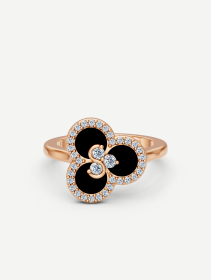 Triad Black Onyx and Diamond Ring | MARRY ME by Ribas
