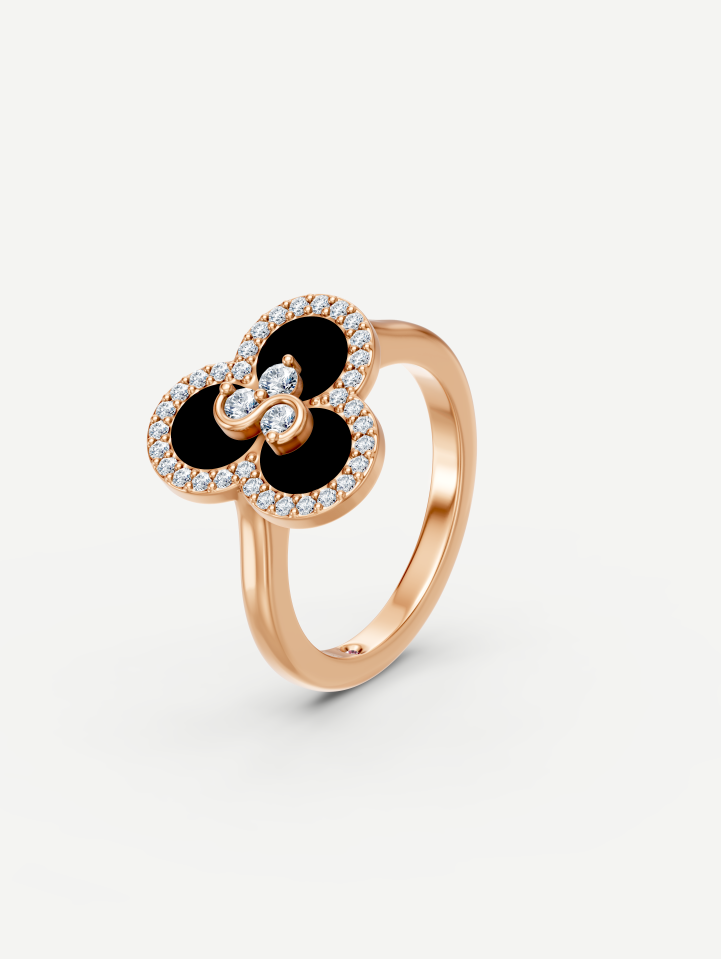 Triad Black Onyx and Diamond Ring | MARRY ME by Ribas
