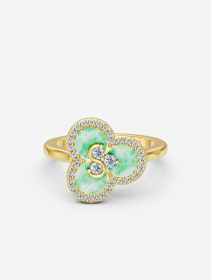 Triad Chrysoprase and Diamond Ring | MARRY ME by Ribas