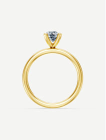 Žiedas su deimantu – Geltonas