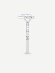 Balto aukso žiedas su deimantais nuo 0,85 ct | MARRY ME