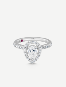 Balto aukso žiedas su deimantais nuo 0,85 ct | MARRY ME