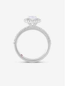 Balto aukso žiedas su deimantais nuo 0,85 ct | MARRY ME