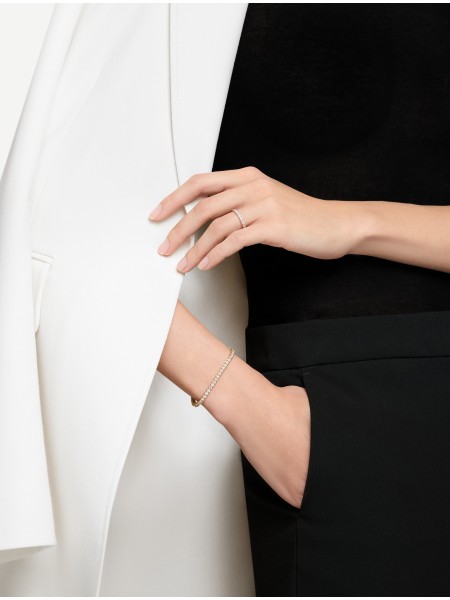 White Diamond Tennis Bracelet – Yellow Gold