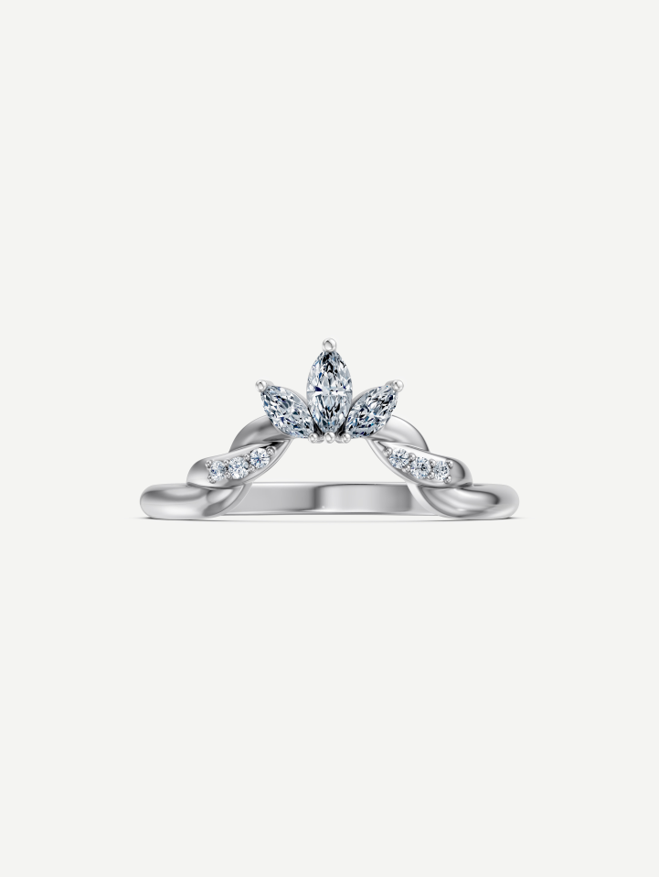 Balto aukso žiedas su deimantais 0,32 ct | MARRY ME by Ribas