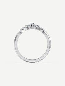 Balto aukso žiedas su deimantais 0,32 ct | MARRY ME by Ribas