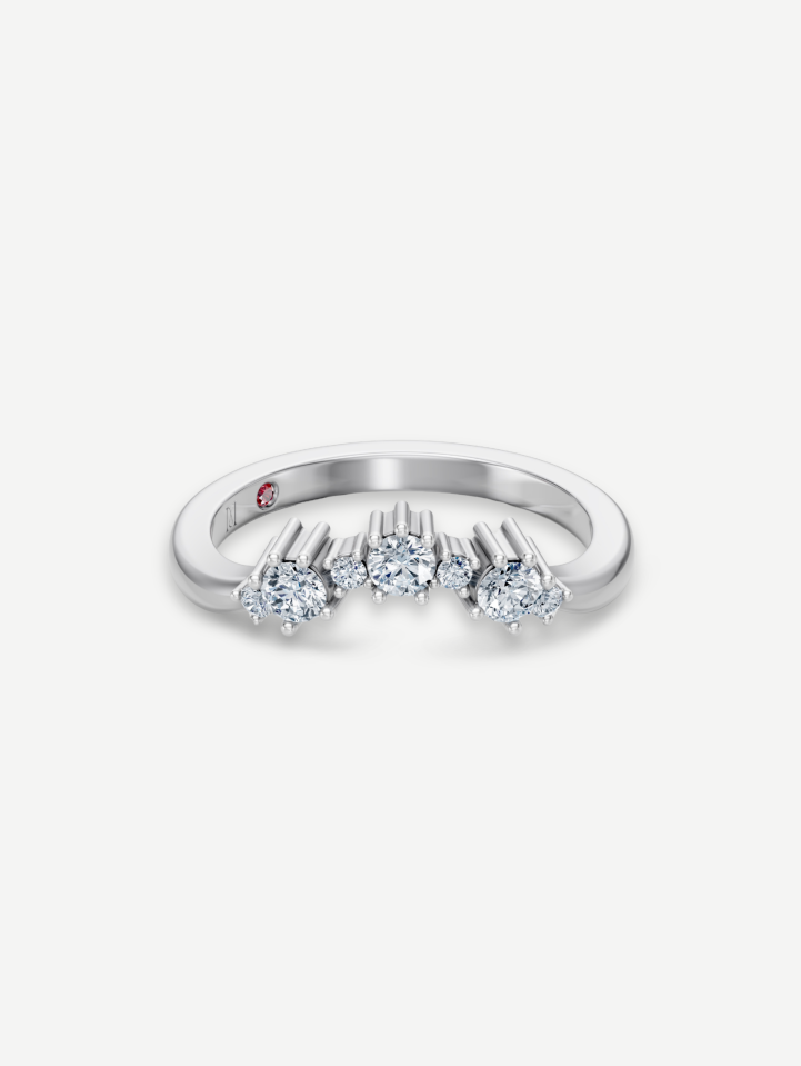 Balto aukso žiedas su deimantais 0,37 ct | MARRY ME by Ribas