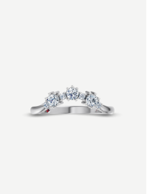 Balto aukso žiedas su deimantais 0,37 ct | MARRY ME by Ribas