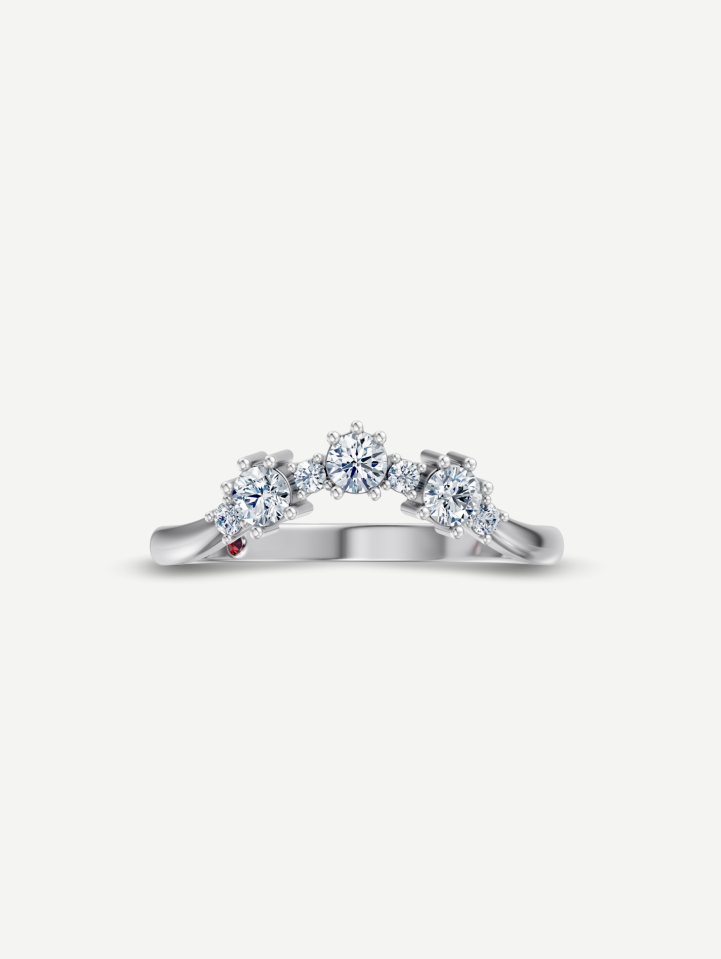 Balto aukso žiedas su deimantais 0,37 ct | MARRY ME by Ribas