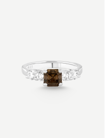 Balto aukso žiedas su deimantais 1,85 ct | MARRY ME by Ribas
