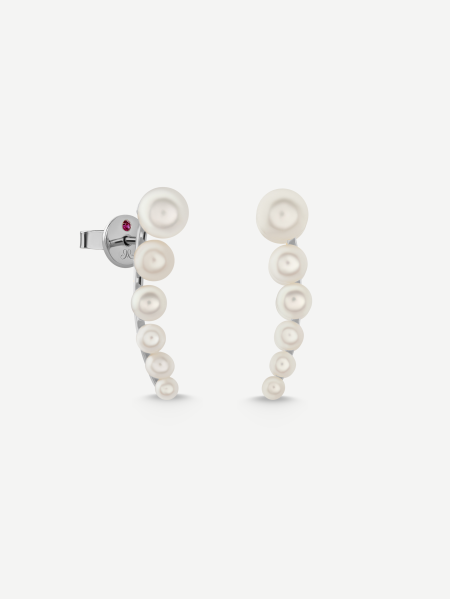 Pearl Earrings – White Gold