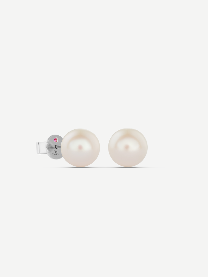 White Gold Pearl Earrings MOT181518 | MARRY ME by Ribas