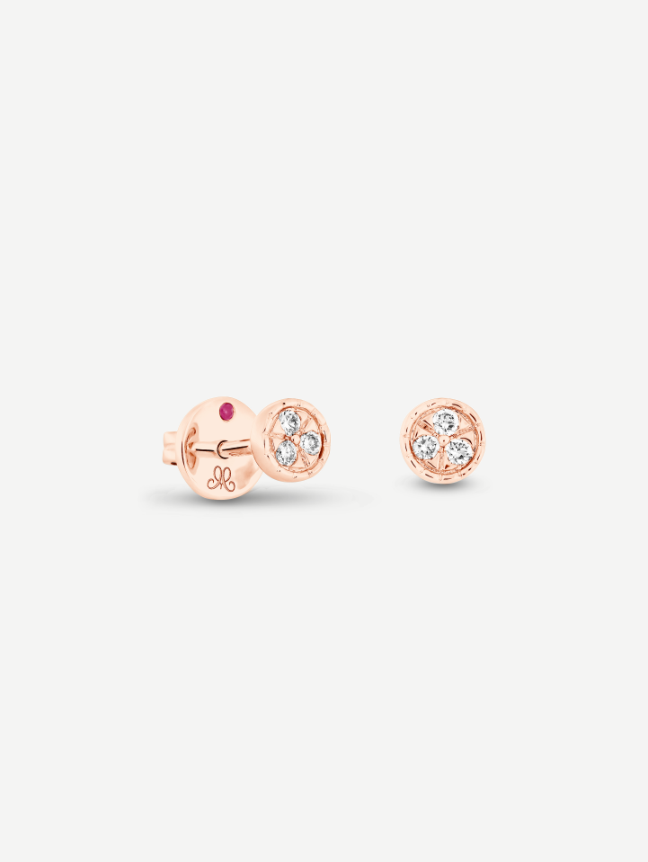 Rose Gold Diamond Earrings 0.09 ct | MARRY ME by Ribas