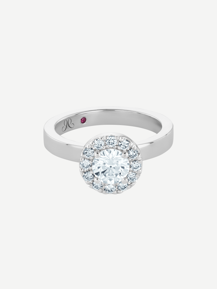 Balto aukso žiedas su deimantais nuo 0,72 ct | MARRY ME