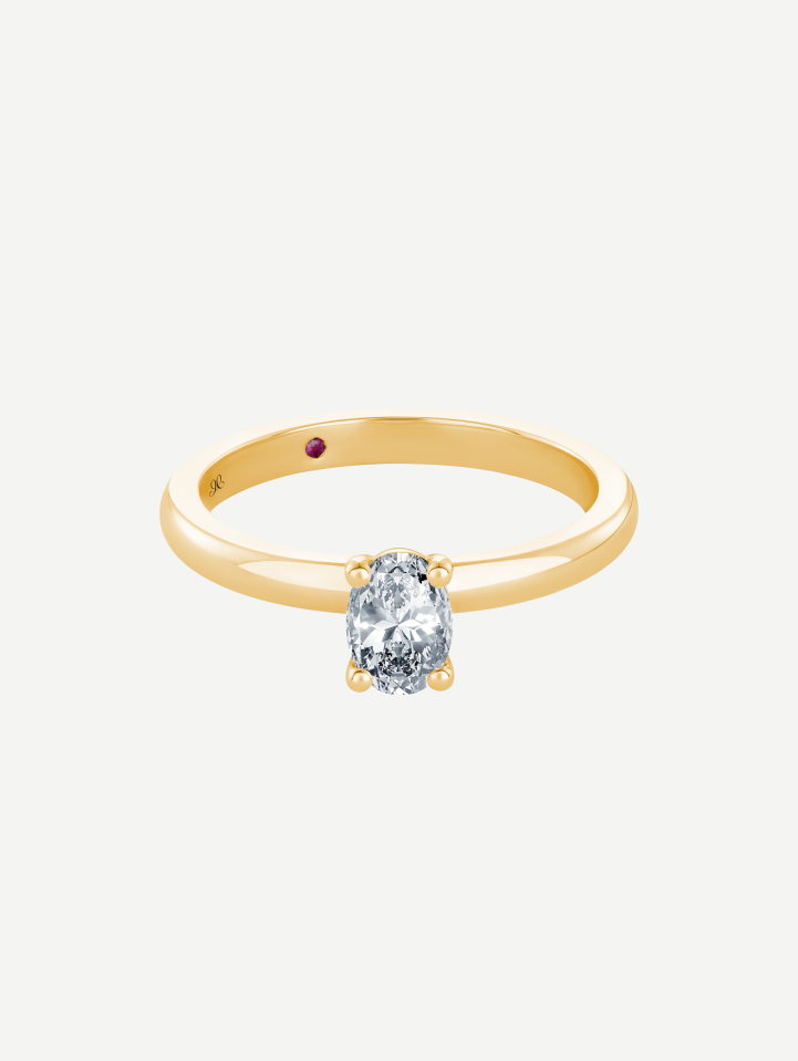 Geltono aukso žiedas su deimantu 0,50 ct | MARRY ME by Ribas
