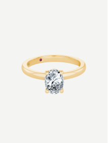 Geltono aukso žiedas su deimantu nuo 1,00 ct | MARRY ME