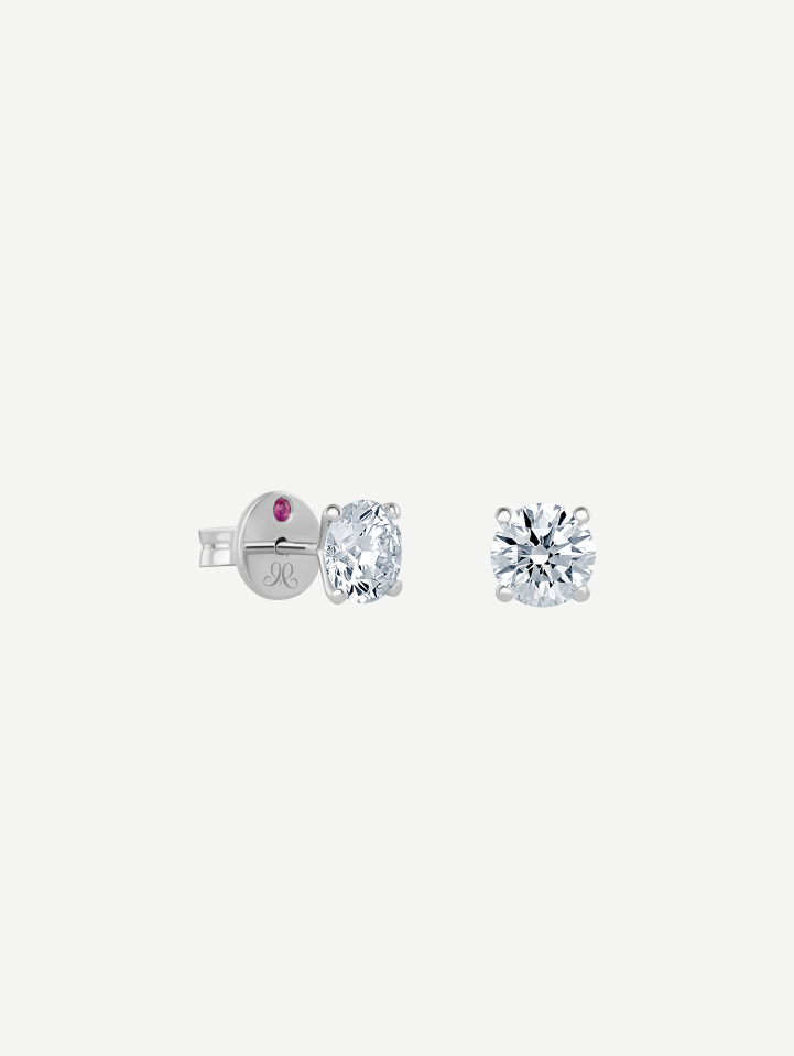 Balto aukso auskarai su deimantais nuo 1,40 ct | MARRY ME