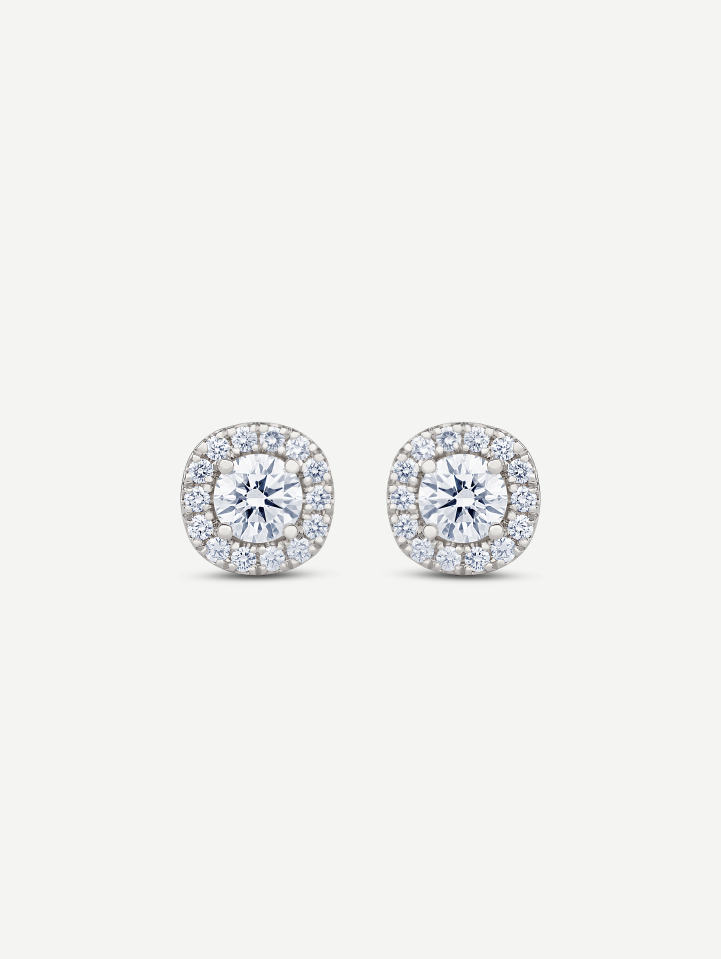 Balto aukso auskarai su deimantais 2,68 ct | MARRY ME