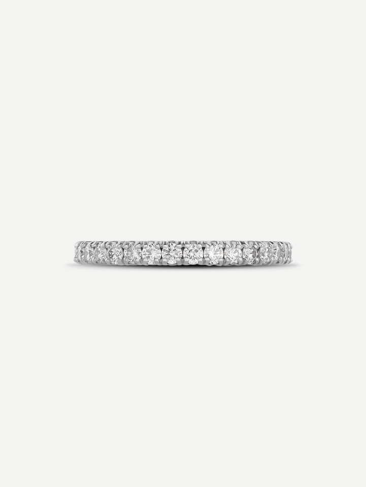 Balto aukso žiedas su deimantais MOT196550 nuo 0,70 ct