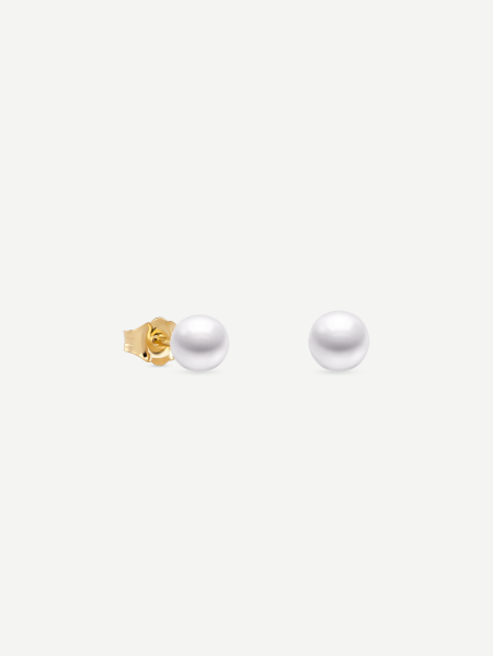 Freshwater Pearl Earrings – Yellow Gold