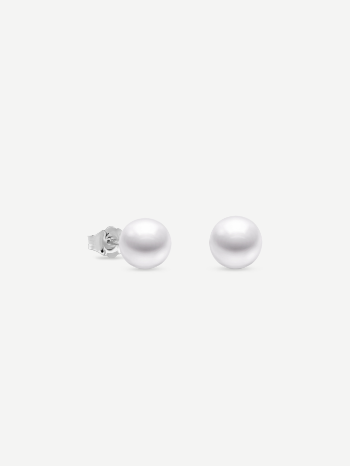 White Gold Freshwater Pearl Earrings MOT216340 | MARRY ME