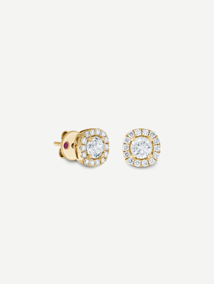 Geltono aukso auskarai su deimantais nuo 1,16 ct | MARRY ME