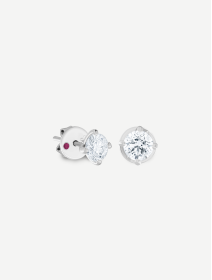 Balto aukso auskarai su deimantais MOT061209 nuo 1,00 ct