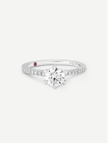 Balto aukso žiedas su deimantais nuo 0,98 ct | MARRY ME