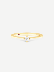 Yellow Gold Diamond Ring MOT073608 0.10 ct | MARRY ME