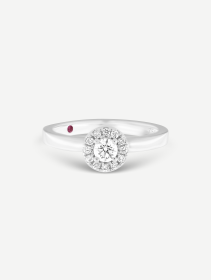 Balto aukso žiedas su deimantais nuo 0,29 ct | MARRY ME