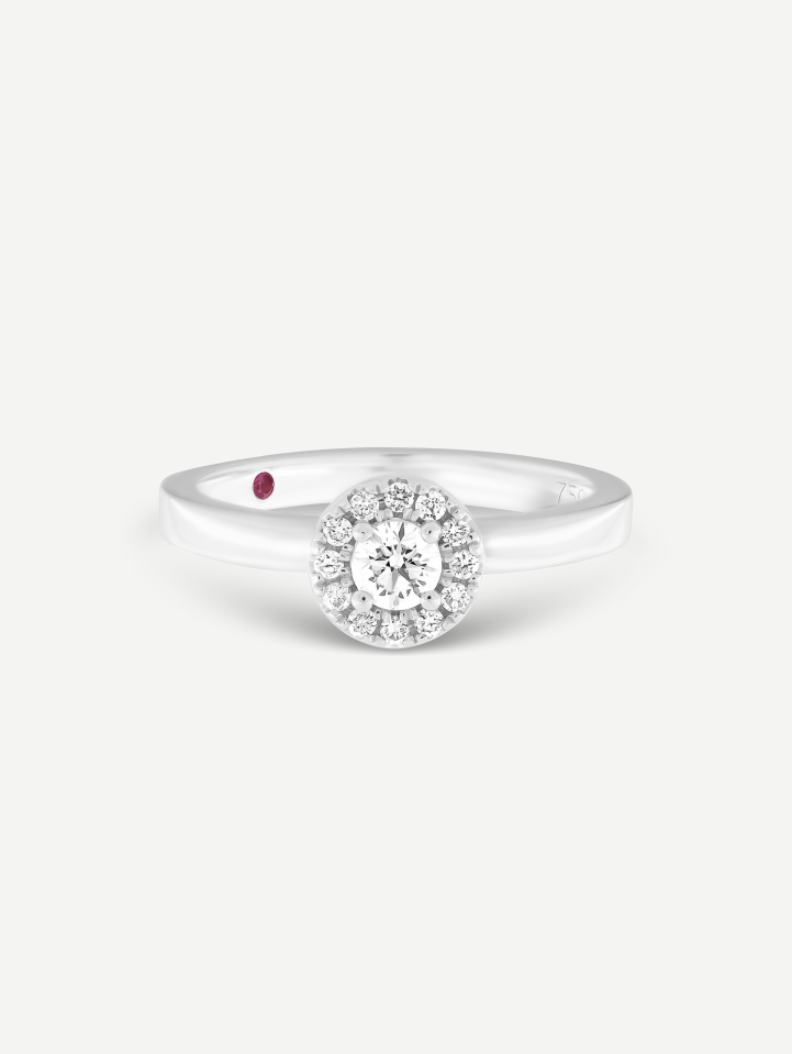 Balto aukso žiedas su deimantais nuo 0,29 ct | MARRY ME