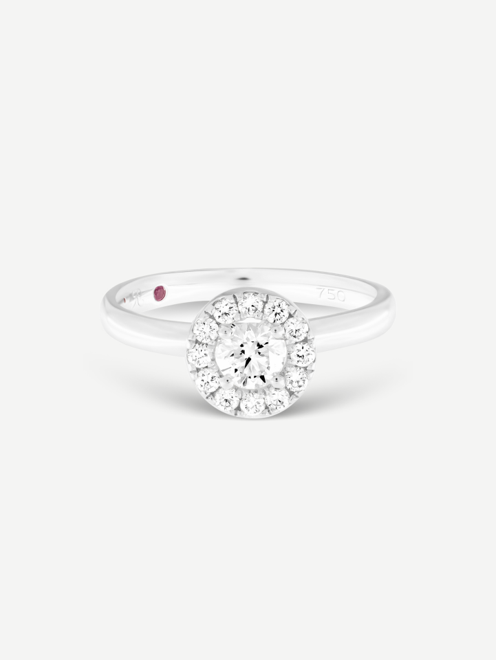 Balto aukso žiedas su deimantais nuo 0,61 ct | MARRY ME