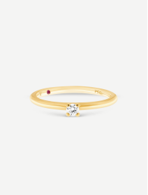Yellow Gold Diamond Ring MOT052344 0.10 ct | MARRY ME