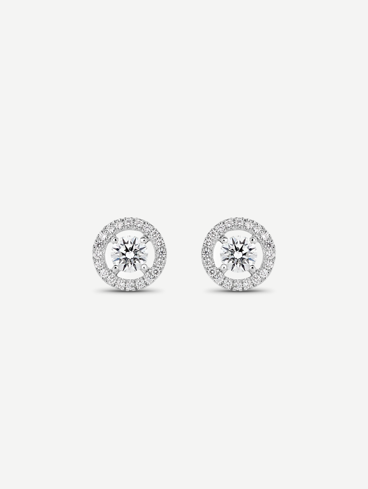 Balto aukso auskarai su deimantais 1,27 ct | MARRY ME