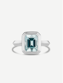 Balto aukso žiedas su akvamarinu 1,90 ct | MARRY ME by Ribas