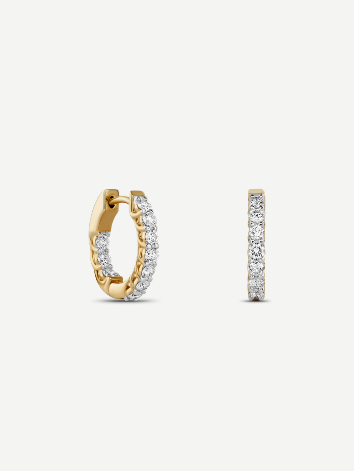 Geltono aukso auskarai su deimantais nuo 0,65 ct | MARRY ME