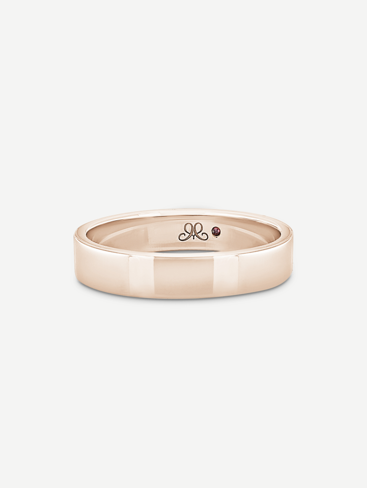 Vestuvinis rožinio aukso žiedas | MARRY ME by Ribas