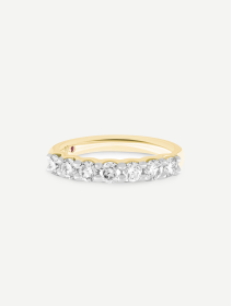Geltono aukso žiedas su deimantais nuo 0,62 ct | MARRY ME
