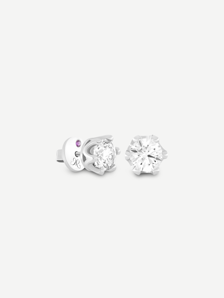 Balto aukso auskarai su deimantais 1,60 ct | MARRY ME