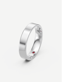 Vestuvinis balto aukso žiedas MOT050654 | MARRY ME by Ribas