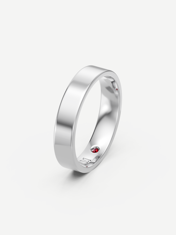 Vestuvinis balto aukso žiedas MOT050654 | MARRY ME by Ribas